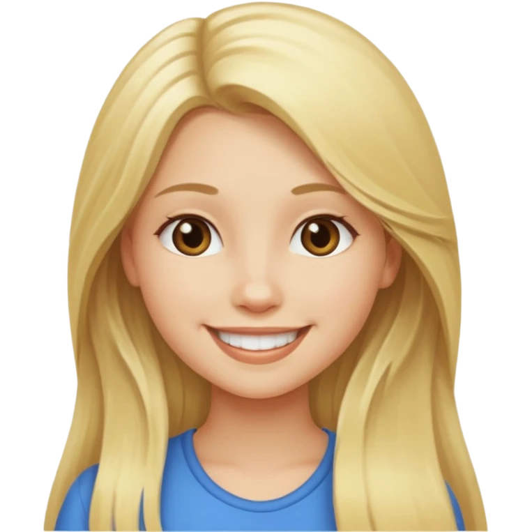 A girl with blonde long hair emoji