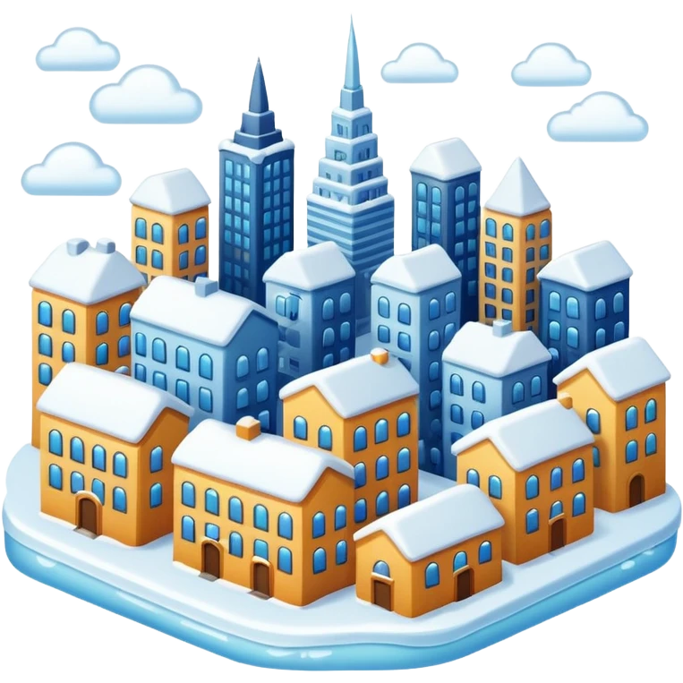 city snowing emoji