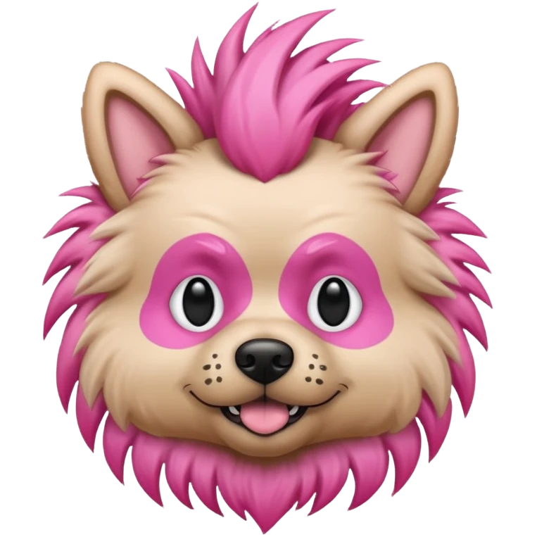 Mutated dog with pink Mohawk  emoji