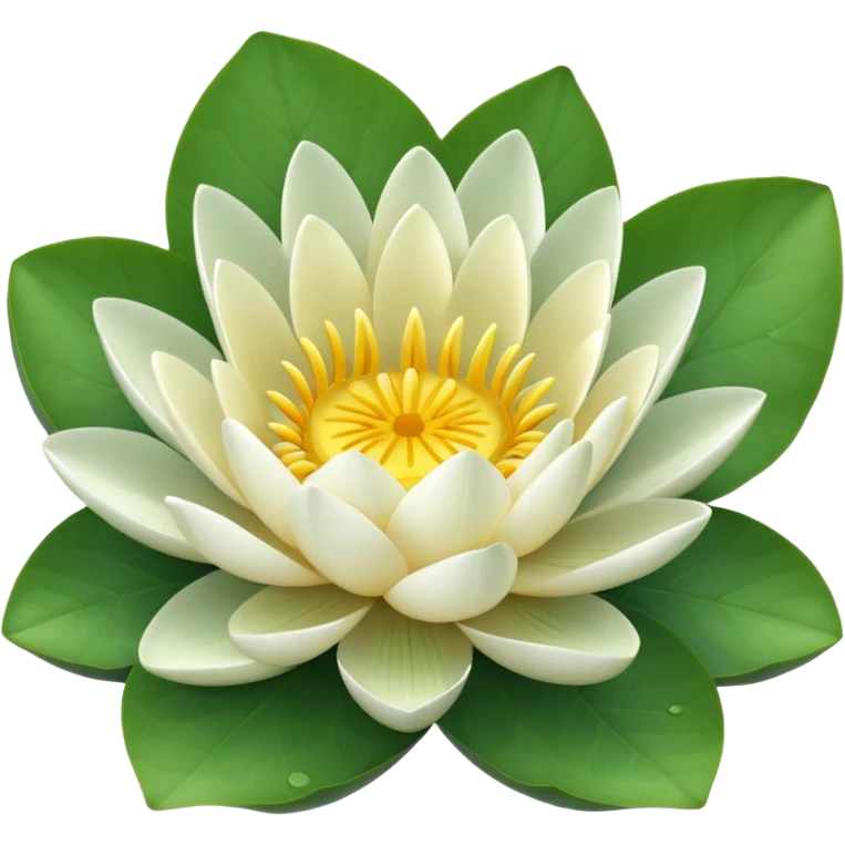 A waterlilly flower smiling emoji