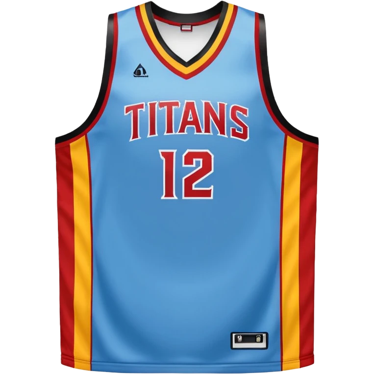 red, yellow, white titans basketball jersey emoji
