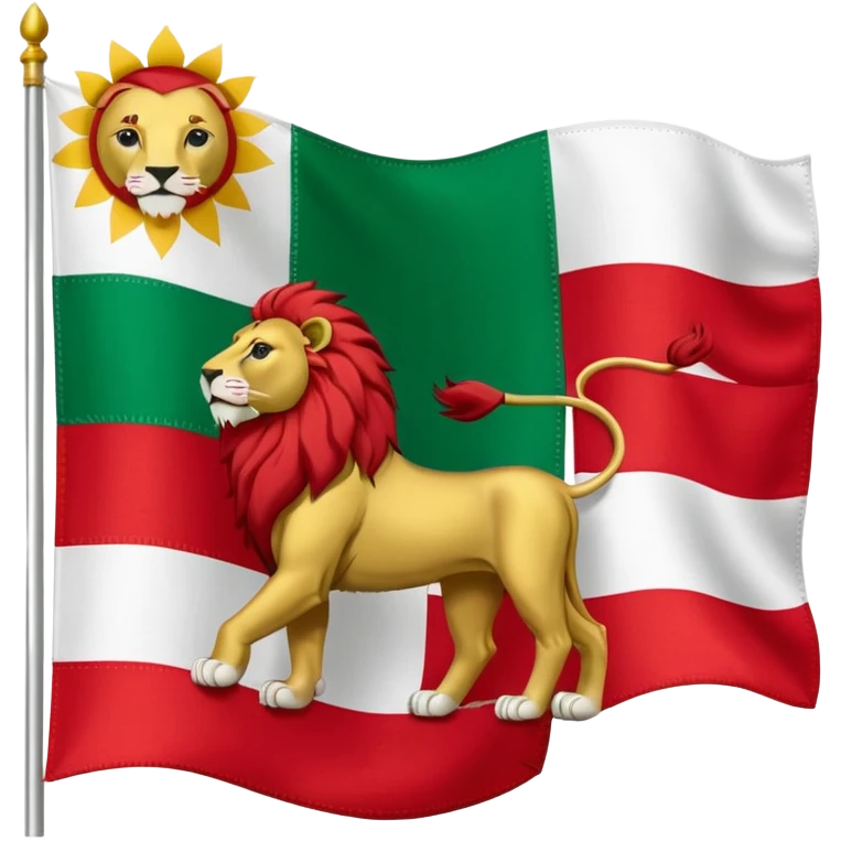 ایموجی پرچم ایران را بساز توی دوران پهلوی emoji
