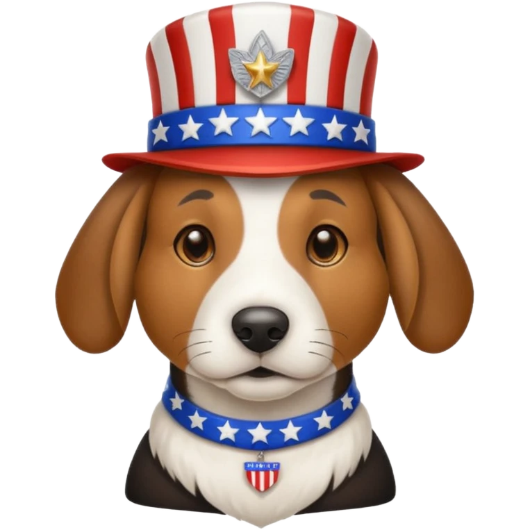 Patriotic Hound dog  emoji