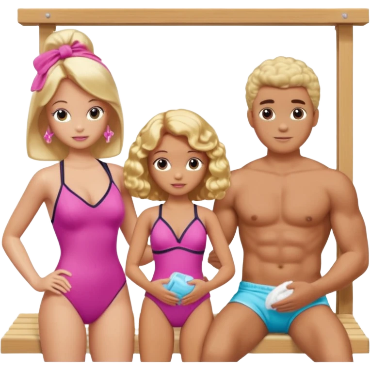 Poodle in sauna human girl and boy bottom cloth and Barbie and Ken are the same person that is a girl in a girl in the game I am so confused about the baby baby muz emoji