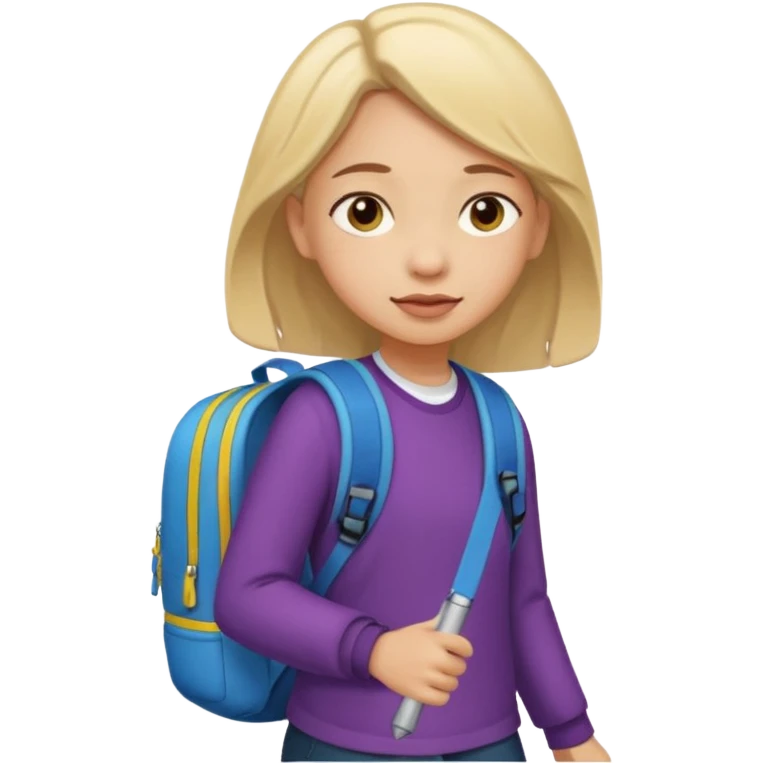 دختری که از مدرسه میاد emoji