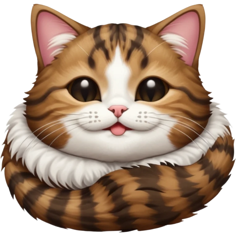 dark brown tabby and white cat in funny positions upside down with eyes closed emoji