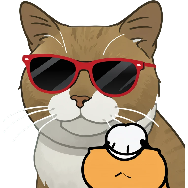 Cat with sunglasses emoji
