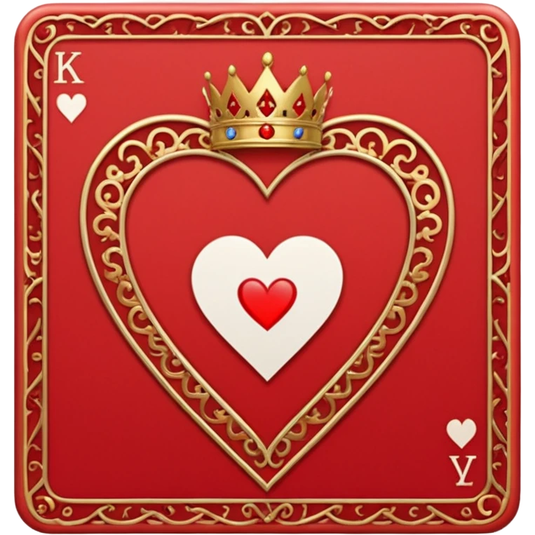 King in hearts red emoji