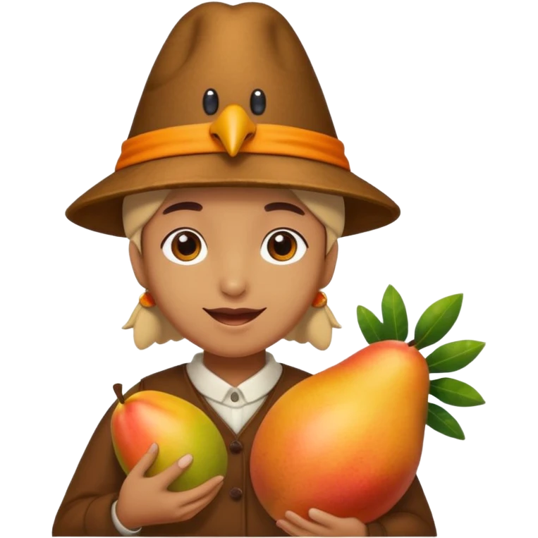 Turkey and a cute happy mango emoji