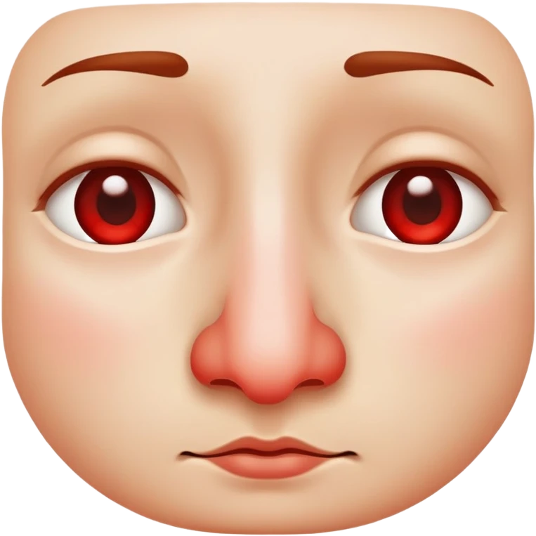 nose with redness under nostrils emoji