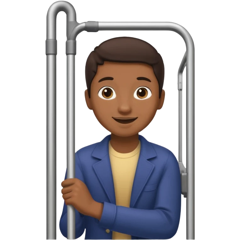 Rider holding grab bar,Metro Riders, inside metro train, no transparent, with background,full image , negative transparent. emoji