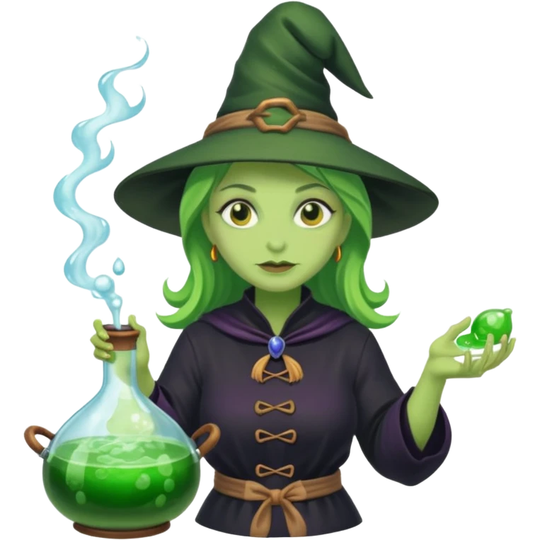 green witch cooking potion emoji