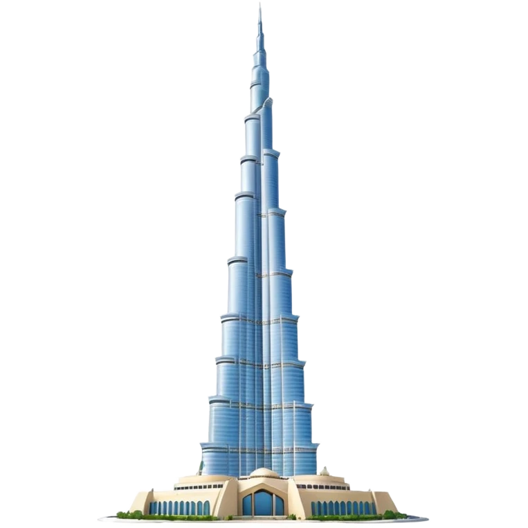 burj khalife white background emoji