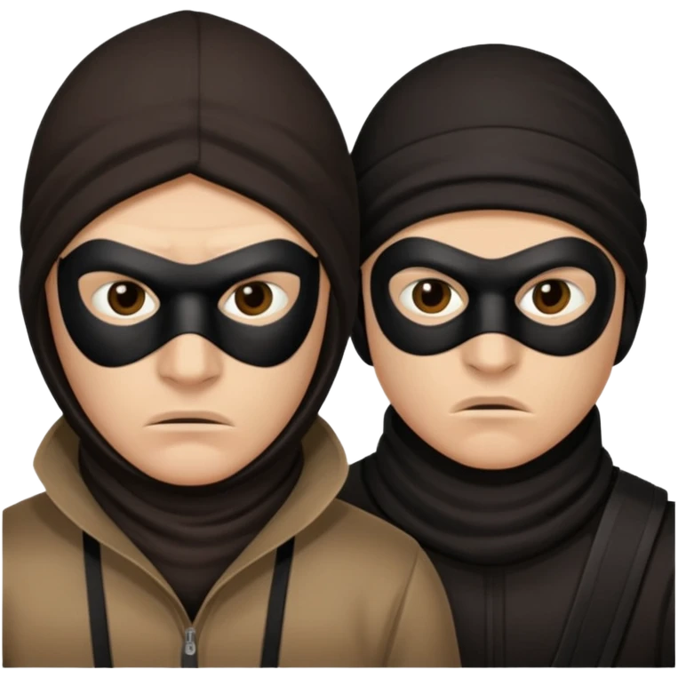 two robbers only face emoji