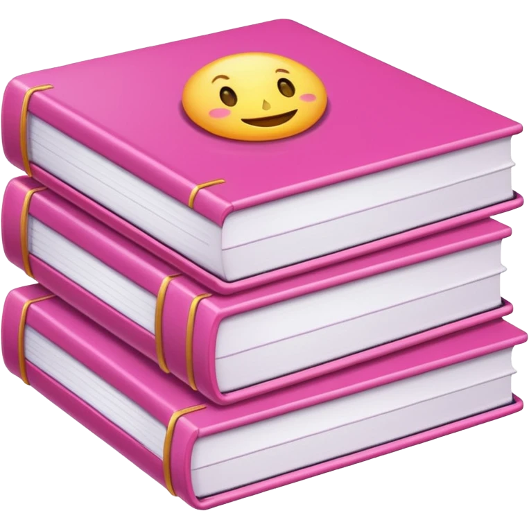 pink textbooks emoji