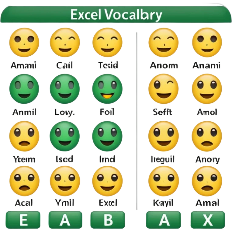 “Provide 5 emojis for Antonyms / Opposite / Negative meaning in Excel ...