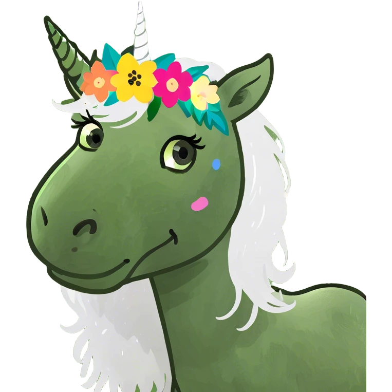 Unicorn white emoji