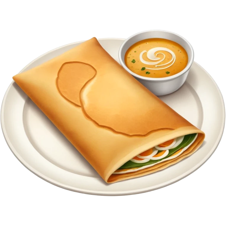 South Indian dosa emoji