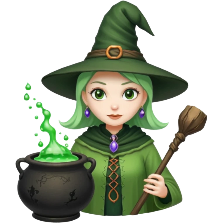 green witch cooking potion emoji