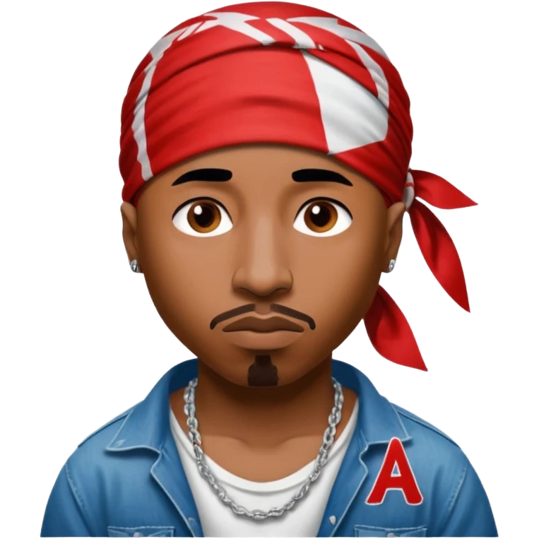 2Pac only face emoji