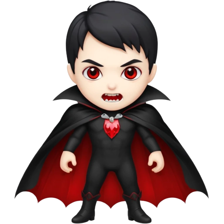 elegant vampire, chibi full body emoji