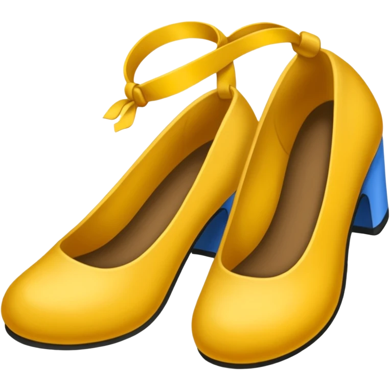 一双黄底 蓝色带子的沙滩拖鞋 emoji