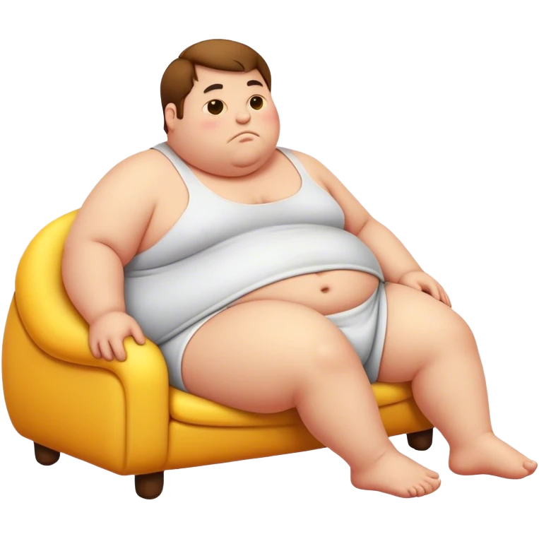 Lazy fat person emoji