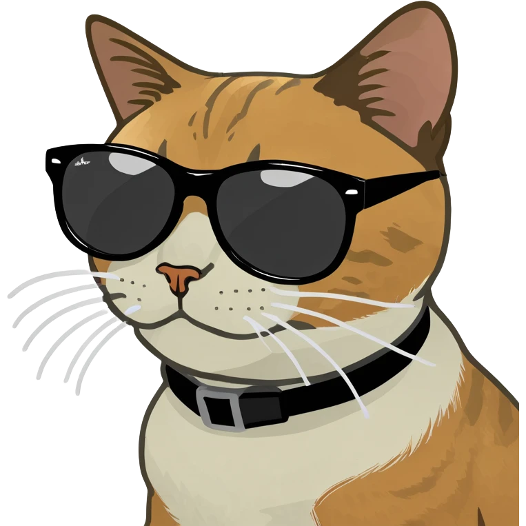 Cat with sunglasses emoji