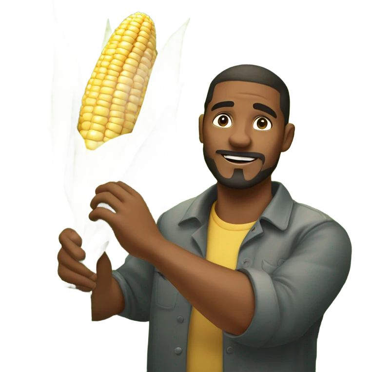 Man picking corn  emoji