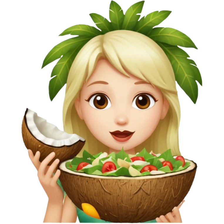 🧚🏻‍♀️🥗🥥 emoji