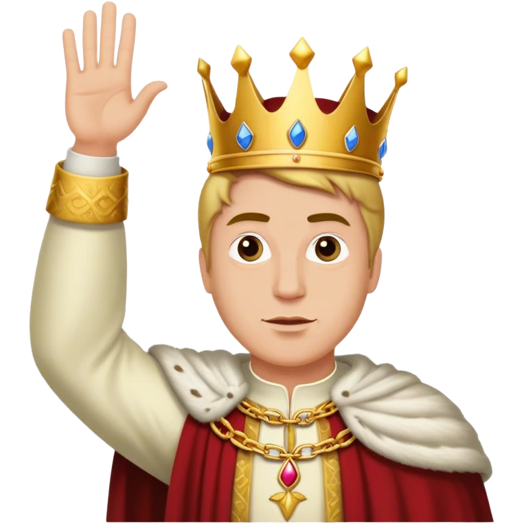 King Baldwin raising his hand emoji