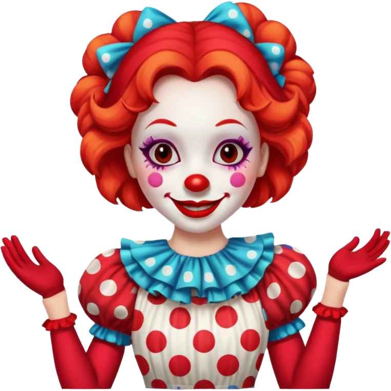 dancing woman clown emoji