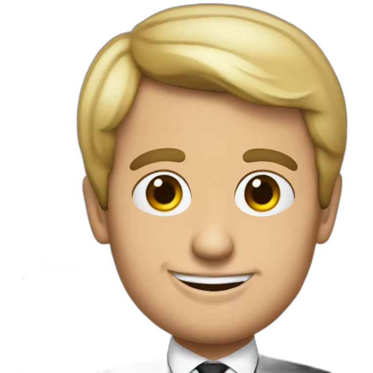 Emanuel Macron with a amburger emoji