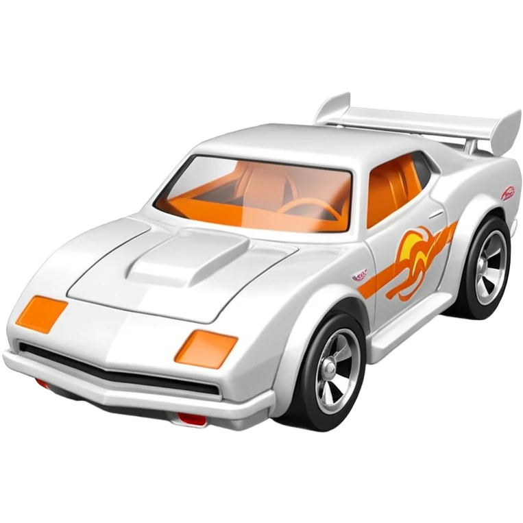 Машинка HotWheels белого цвета в классической упаковке HotWheels. emoji