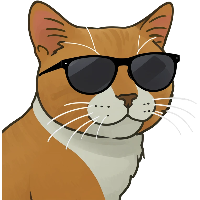 Cat with sunglasses emoji