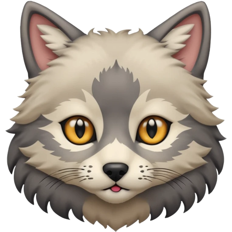 Half wolf half cat 🐱🐰 emoji