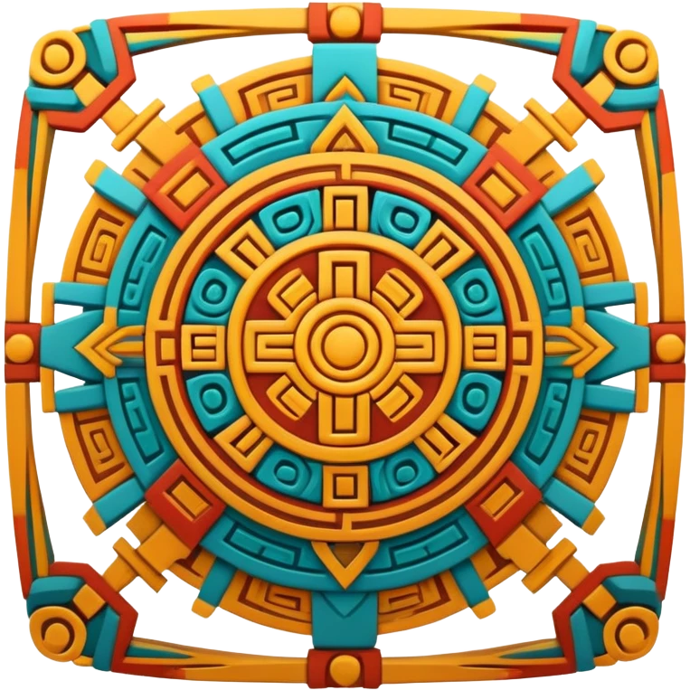Zapotec cultural symbol with geometric patterns emoji