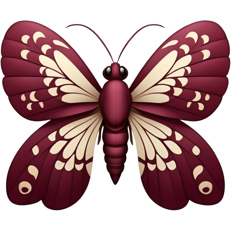 beautiful wine colored moth emoji