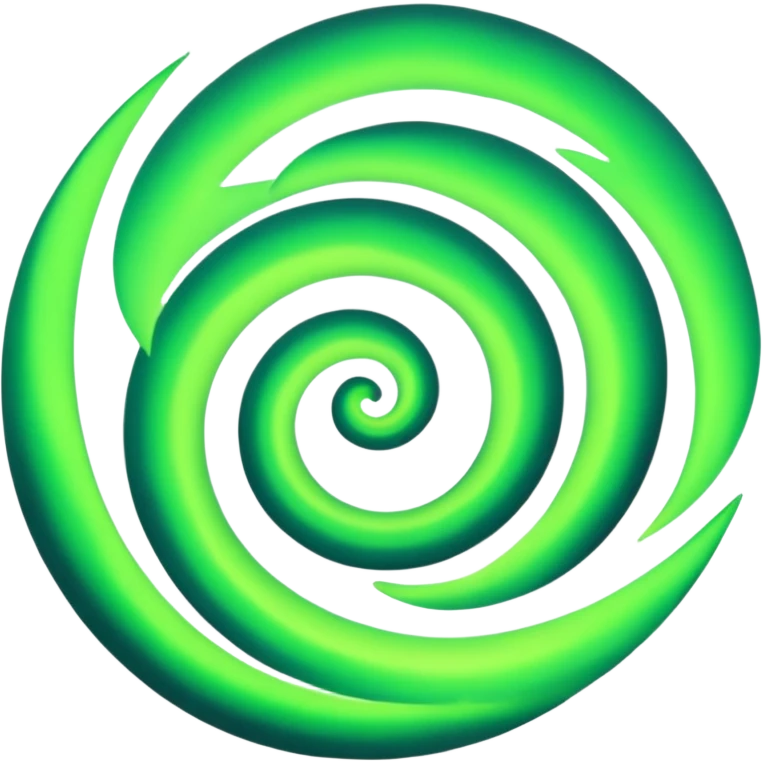 green aurora emoji