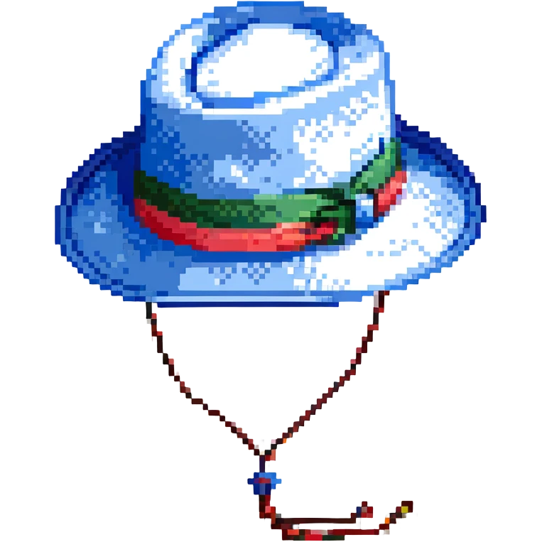 Синяя панамка со шнурком, no background emoji
