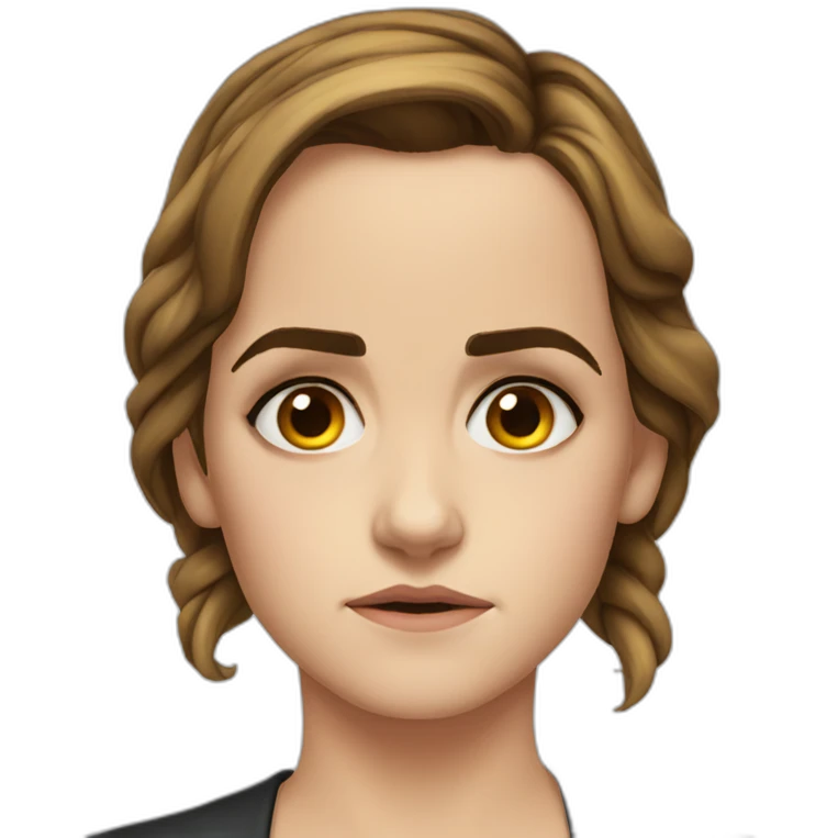 Emma Watson frowning emoji