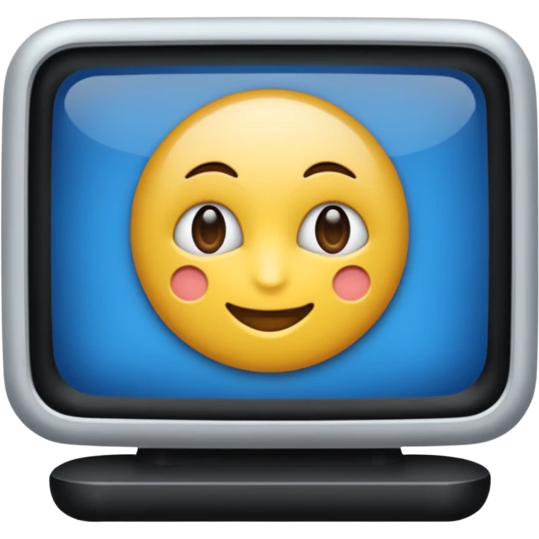 монитор с синим фоном emoji