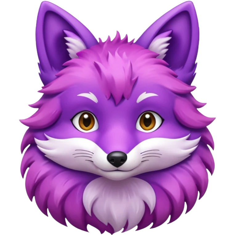 Pink purple fox emoji