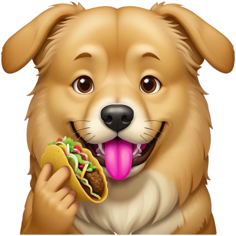 A big dog having tacos  emoji