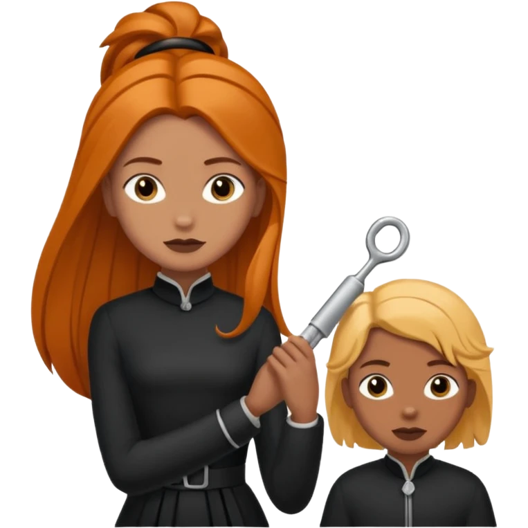 Genre moi un garçon noir roux avec un haut noire et des vanilles qui fait un câlin à. Une fille noir clair avec de longue tresses et un haut noir  emoji