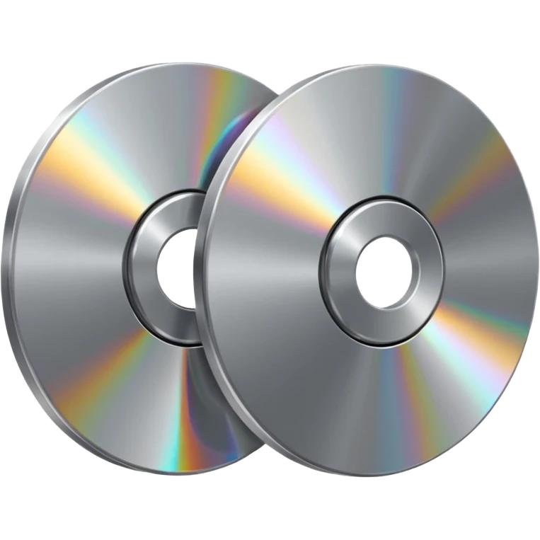two metal computer disks emoji