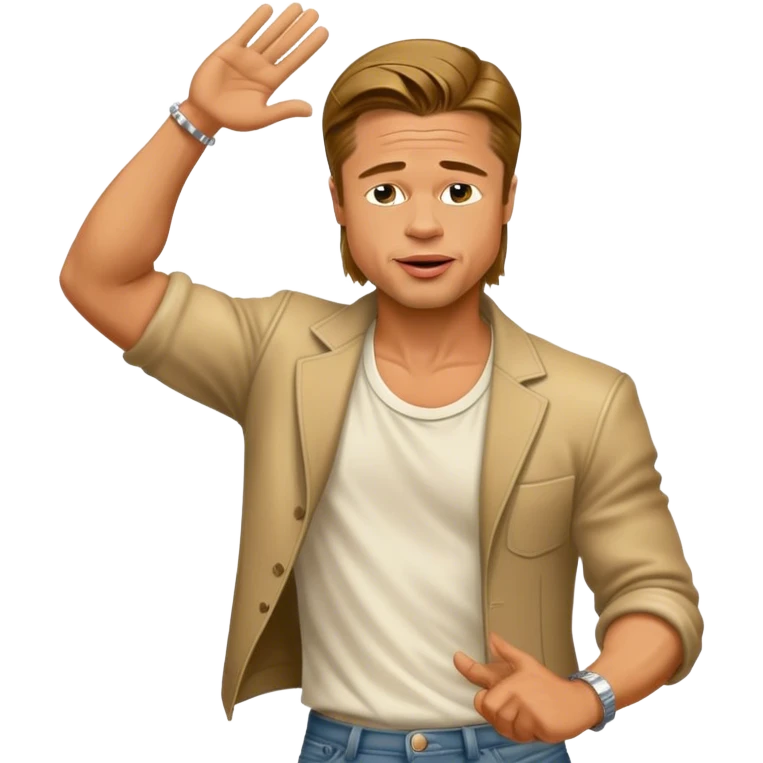 Brad Pitt doing the Dougie ￼ emoji