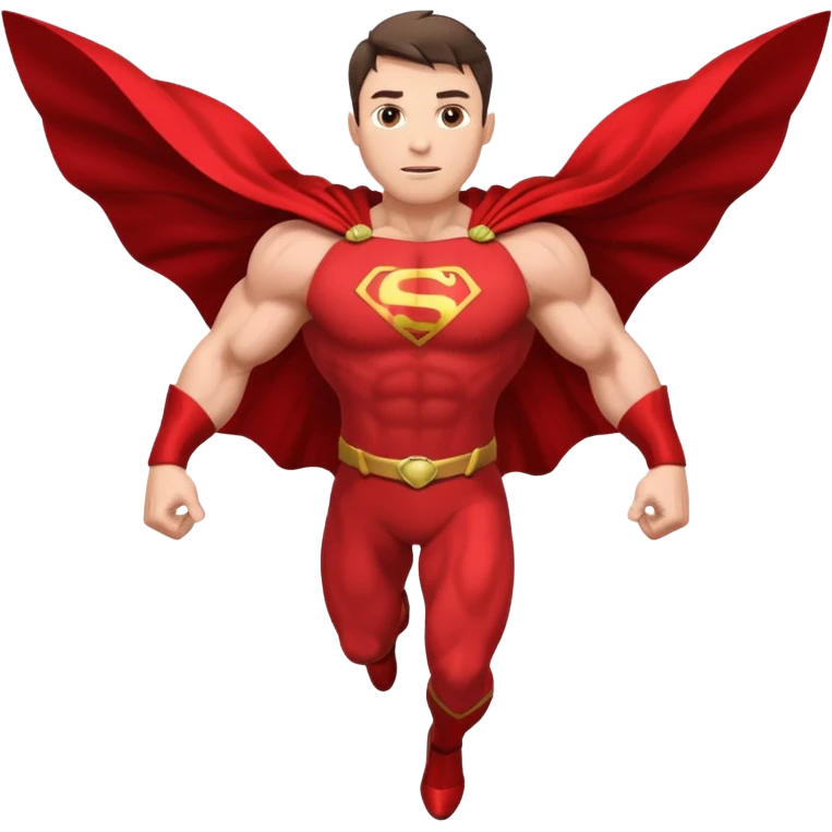 A man flying emoji