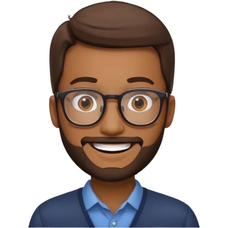 man wear glasses smile emoji