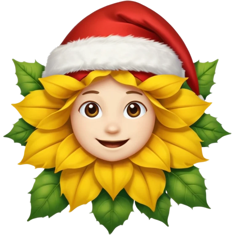 Christmas Sunflower Personified emoji